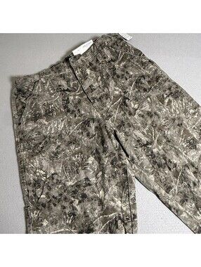 Arizona Jean Co Women’s Skater High Rise Slouchy Tree Camo Wide Leg Pants Sz 14
